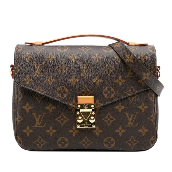 Pre-owned Louis Vuitton Monogram Pochette Metis Brown