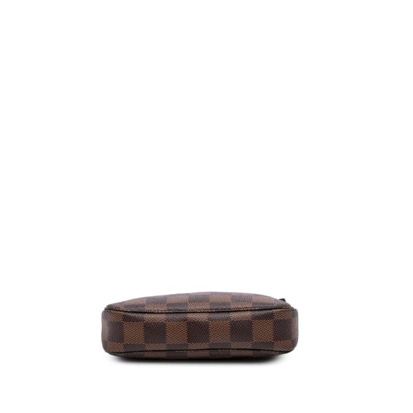 Pre-owned Louis Vuitton Damier Ebene Mini Pochette Accessoires Brown