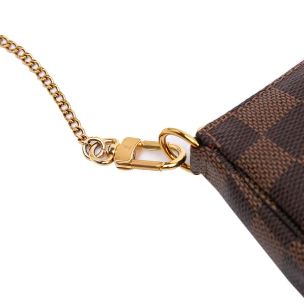 Pre-owned Louis Vuitton Damier Ebene Mini Pochette Accessoires Brown