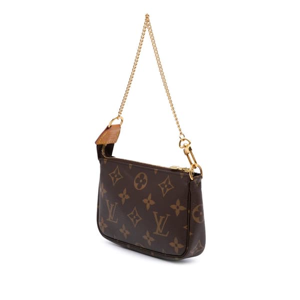 Pre-owned Louis Vuitton Monogram Mini Pochette Accessoires Brown