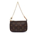 Miniatyrbilde 1 av 9: Pre-owned Louis Vuitton Monogram Mini Pochette Accessoires Brown