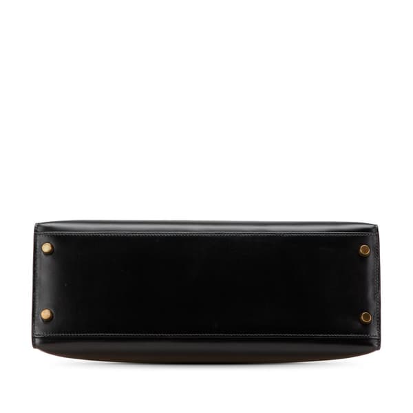 Pre-owned Hermès Box Calf Kelly Sellier 32 Black
