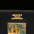Miniatyrbild 5 av 10: Pre-owned Hermès Box Calf Kelly Sellier 32 Black
