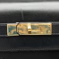 Miniatyrbild 7 av 10: Pre-owned Hermès Box Calf Kelly Sellier 32 Black