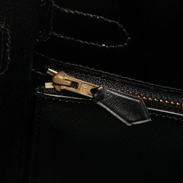 Pre-owned Hermès Box Calf Kelly Sellier 32 Black