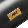 Miniatyrbild 9 av 10: Pre-owned Hermès Box Calf Kelly Sellier 32 Black