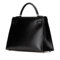 Miniatyrbild 2 av 10: Pre-owned Hermès Box Calf Kelly Sellier 32 Black