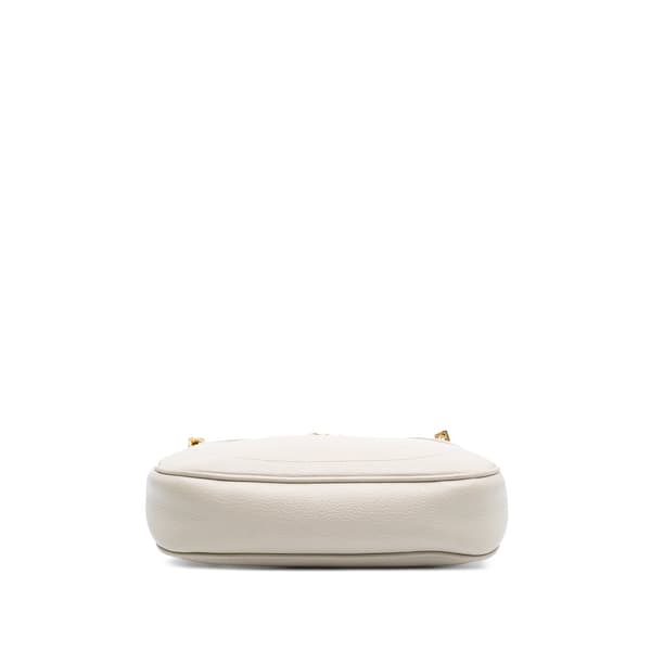 Pre-owned Gucci Small Calfskin Aphrodite Satchel White