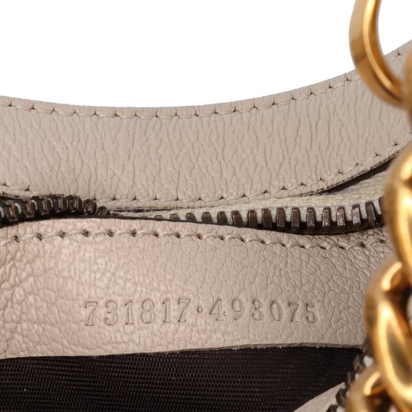 Pre-owned Gucci Small Calfskin Aphrodite Satchel White