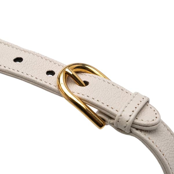 Pre-owned Gucci Small Calfskin Aphrodite Satchel White