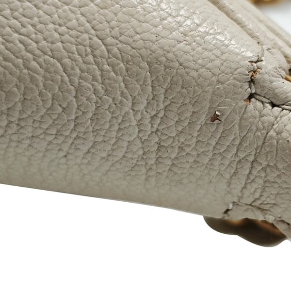 Pre-owned Gucci Small Calfskin Aphrodite Satchel White