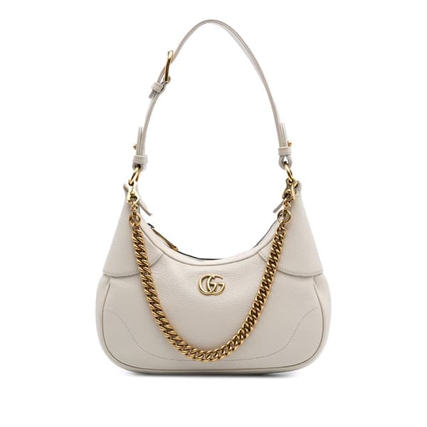 Pre-owned Gucci Small Calfskin Aphrodite Satchel White