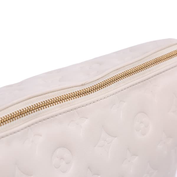 Pre-owned Louis Vuitton Monogram Embossed Puffy Lambskin Coussin PM Brown