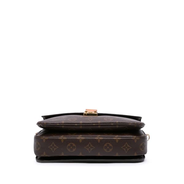 Pre-owned Louis Vuitton Monogram Pochette Metis Brown