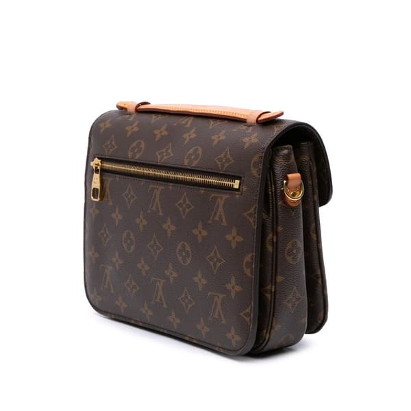 Pre-owned Louis Vuitton Monogram Pochette Metis Brown