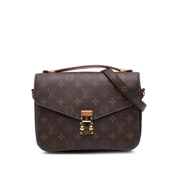 Pre-owned Louis Vuitton Monogram Pochette Metis Brown