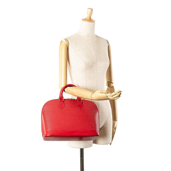 Pre-owned Louis Vuitton Epi Alma PM Red