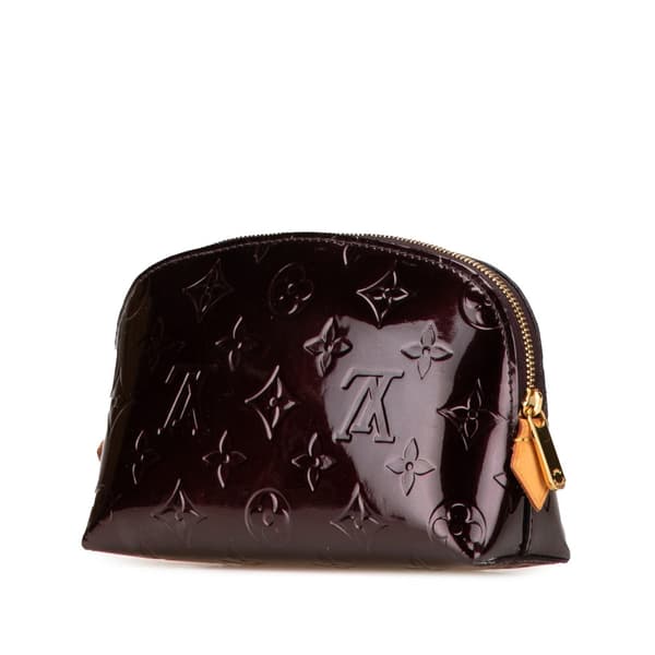 Pre-owned Louis Vuitton Monogram Vernis Cosmetic Pouch Purple