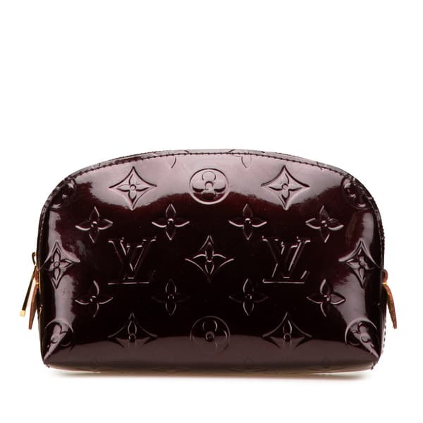 Pre-owned Louis Vuitton Monogram Vernis Cosmetic Pouch Purple