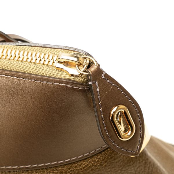 Pre-owned Louis Vuitton Suhali Lockit PM Brown