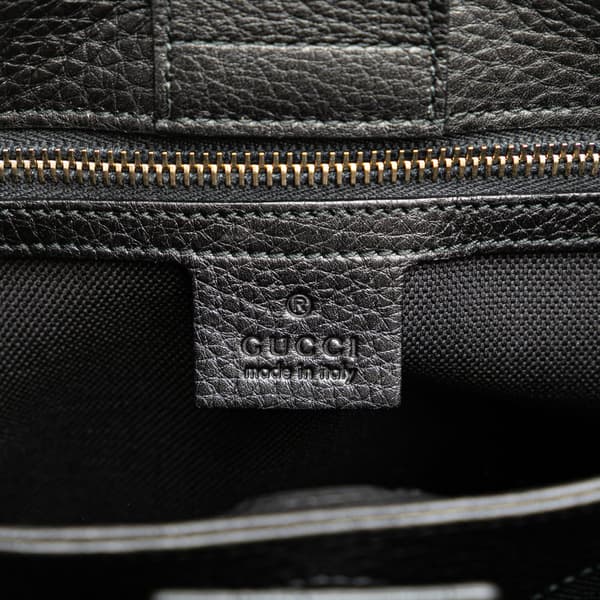 Pre-owned Gucci Small Calfskin Bamboo Shopper Satchel Black