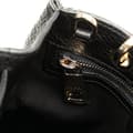 Miniatyrbild 8 av 10: Pre-owned Gucci Small Calfskin Bamboo Shopper Satchel Black