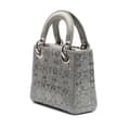 Miniatyrbillede 2 af 10: Pre-owned Dior Mini Satin Cannage Strass Crystal Embellished Lady Dior Gray
