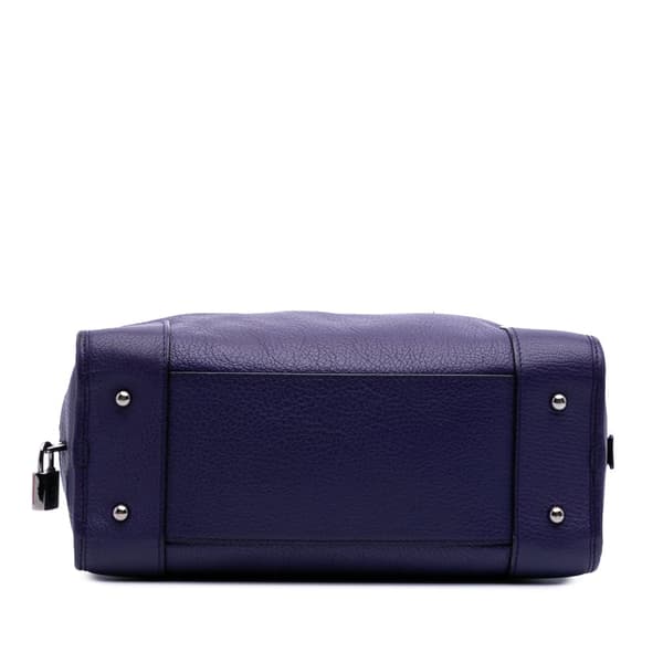 Pre-owned LOEWE Soft Grained Calfskin Amazona 28 Purple