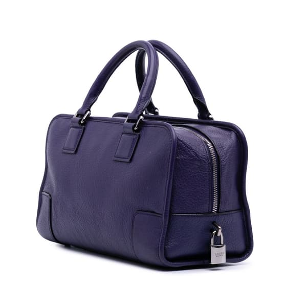 Pre-owned LOEWE Soft Grained Calfskin Amazona 28 Purple