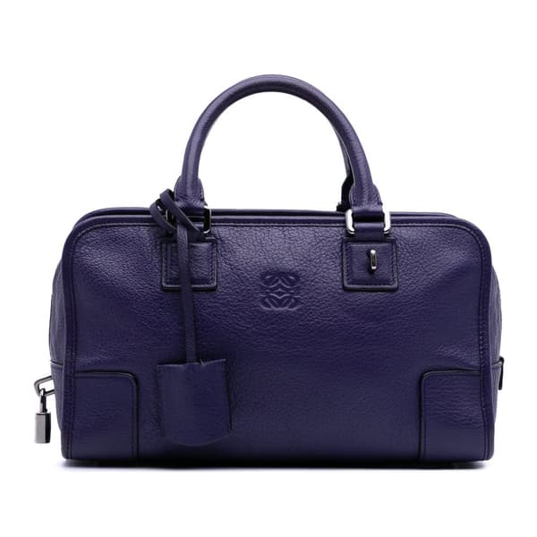 Pre-owned LOEWE Soft Grained Calfskin Amazona 28 Purple