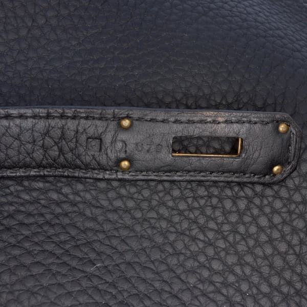 Pre-owned Hermès Togo Birkin Retourne 35 Black