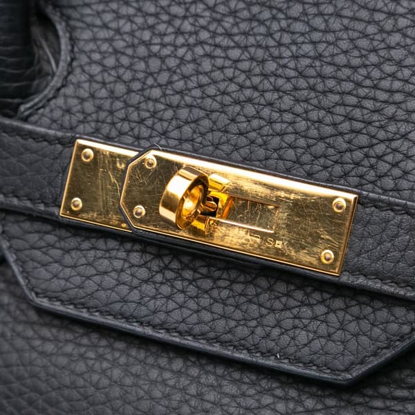 Pre-owned Hermès Togo Birkin Retourne 35 Black