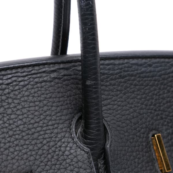 Pre-owned Hermès Togo Birkin Retourne 35 Black