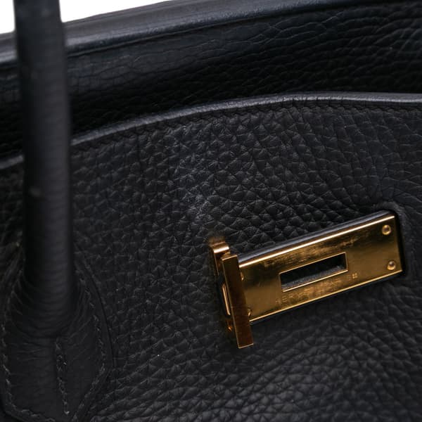 Pre-owned Hermès Togo Birkin Retourne 35 Black