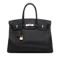 Miniatyrbild 1 av 10: Pre-owned Hermès Togo Birkin Retourne 35 Black