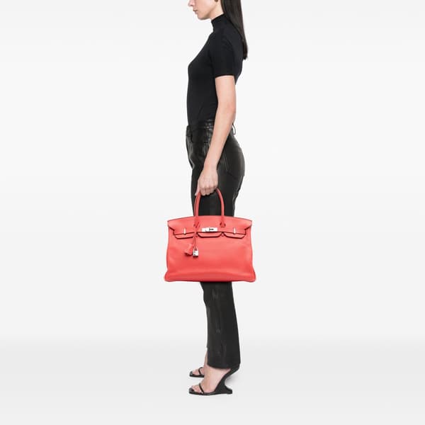 Pre-owned Hermès Togo Birkin Retourne 35 Pink