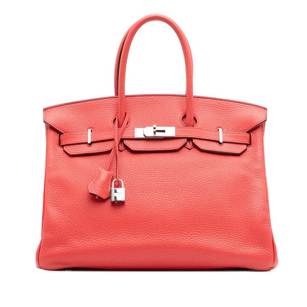 Pre-owned Hermès Togo Birkin Retourne 35 Pink