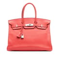 Miniatyrbillede 1 af 10: Pre-owned Hermès Togo Birkin Retourne 35 Pink