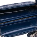 Miniatyrbild 8 av 10: Pre-owned Dior Medium Patent Cannage Lady Dior Blue