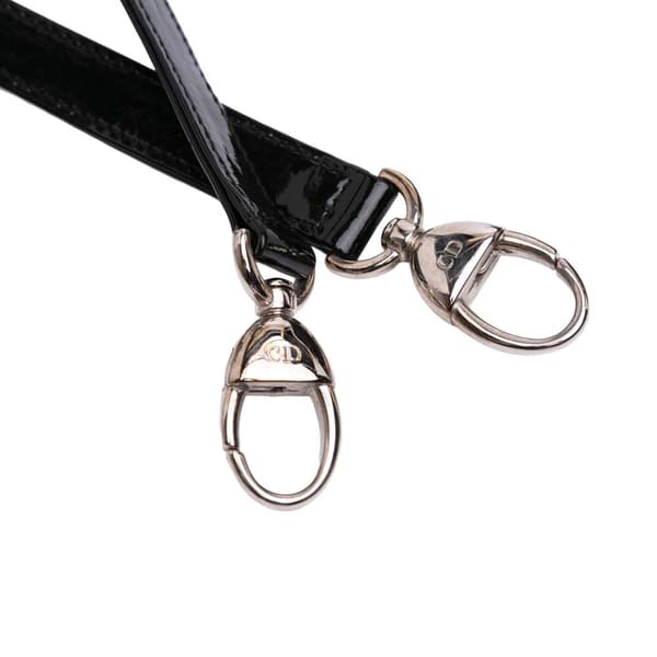 Pre-owned Dior Extra Large Patent Cannage Lady Dior Black