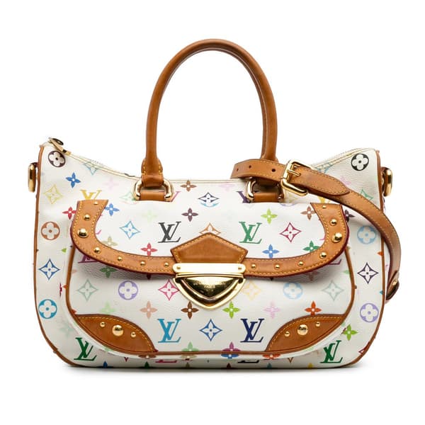 Pre-owned Louis Vuitton Monogram Multicolore Rita White