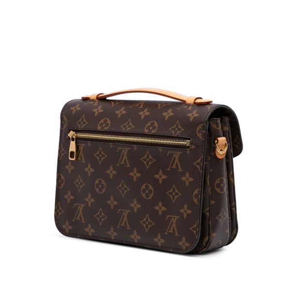 Pre-owned Louis Vuitton Monogram Pochette Metis Brown