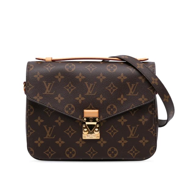 Pre-owned Louis Vuitton Monogram Pochette Metis Brown