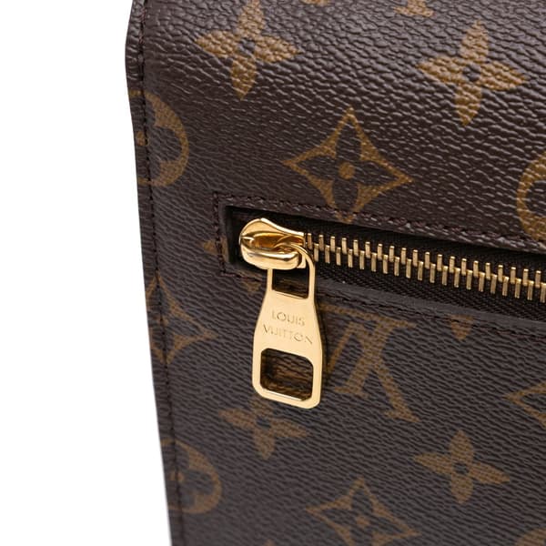 Pre-owned Louis Vuitton Monogram Pochette Metis Brown
