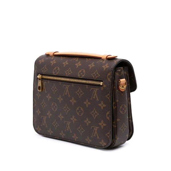 Pre-owned Louis Vuitton Monogram Pochette Metis Brown