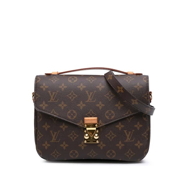 Pre-owned Louis Vuitton Monogram Pochette Metis Brown