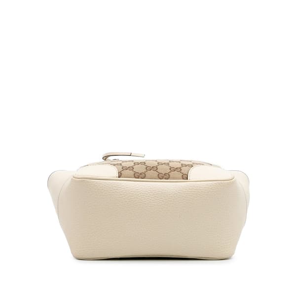 Pre-owned Gucci Small GG Canvas Bree Satchel Brown