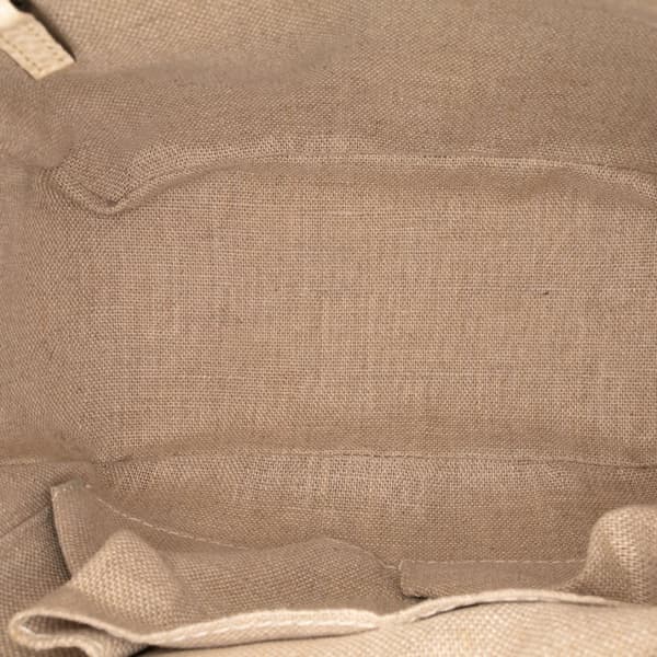 Pre-owned Gucci Small GG Canvas Bree Satchel Brown