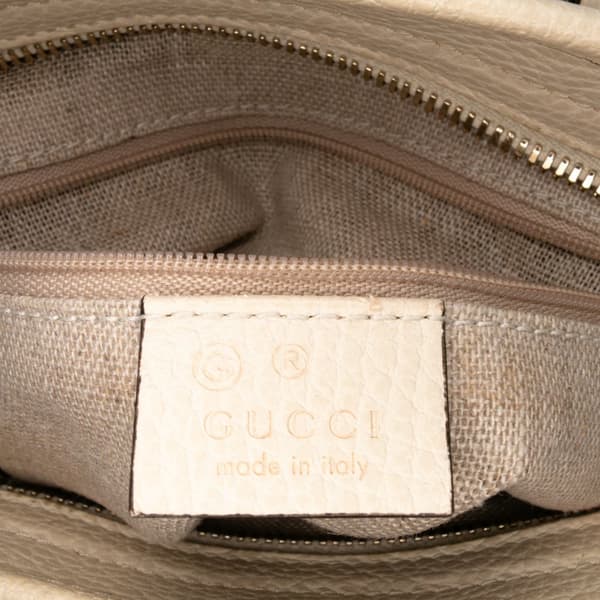 Pre-owned Gucci Small GG Canvas Bree Satchel Brown