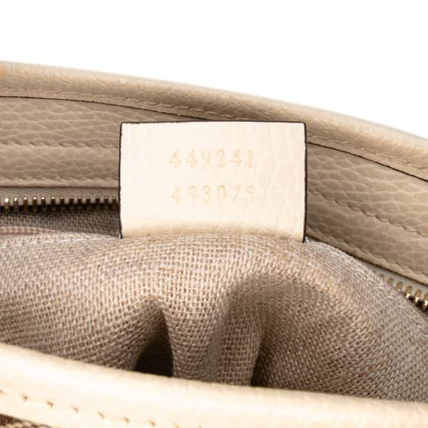 Pre-owned Gucci Small GG Canvas Bree Satchel Brown